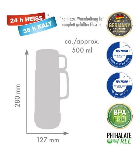 ROTPUNKT Glastermokande med rumindhold p 0,5 l, skinnende ametyst (lilla) #2