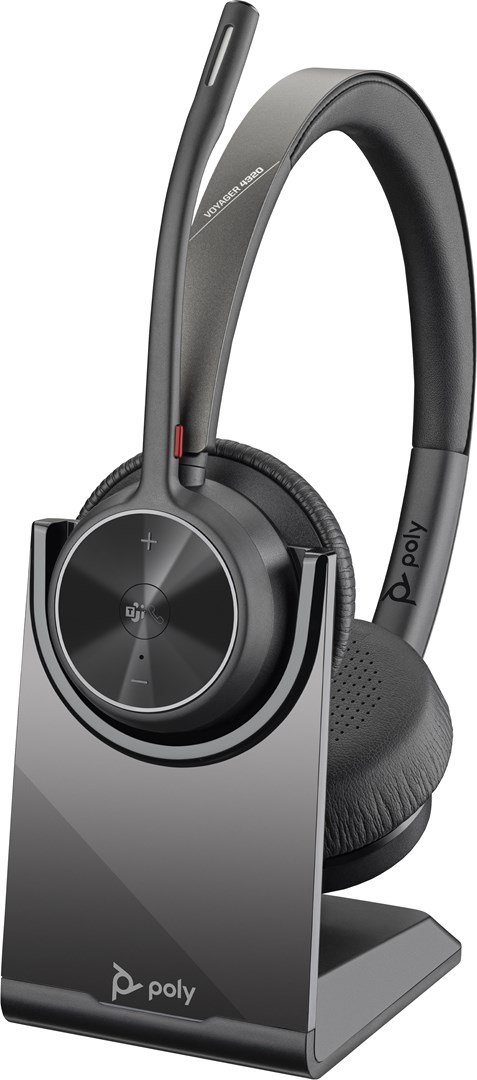 Poly Voyager 4320-M Microsoft Teams Certified Headset +BT700-dongle +bordoplader #2