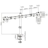 Techly ICA-LCD 582-D skrmbeslag og -stativer 81,3 cm (32