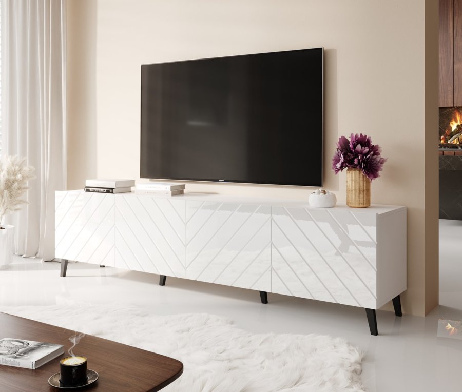 RTV-skab ABETO 200x42x52 hvid/blank hvid #3