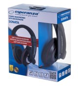 Esperanza EH118 hovedtelefoner/headset Ledningsfrt Opkald/musik Sort, Rd #8