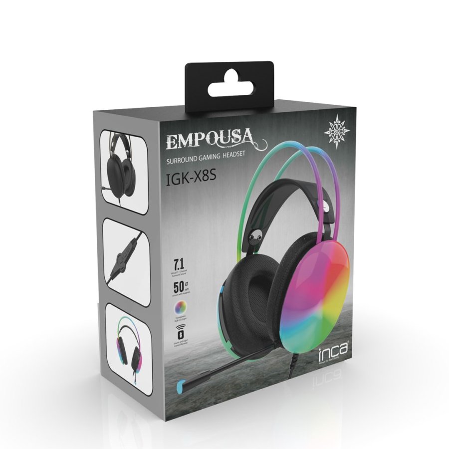 Inca IGK-X8S hovedtelefoner/headset Ledningsf�rt Spil Sort #6