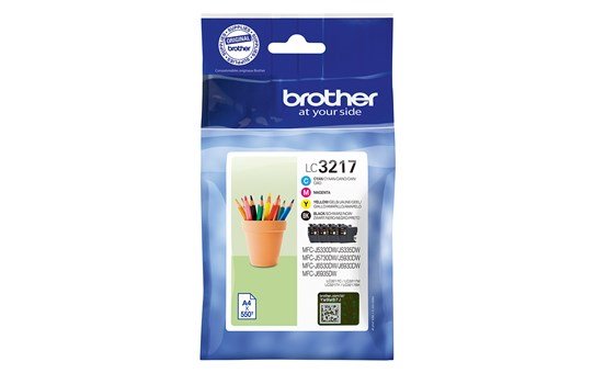Brother LC-3217 blkpatron Original Sort, Bl, Magenta, Gul #1