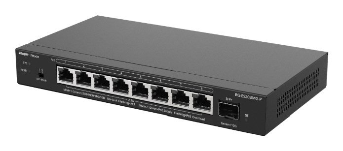 Ruijie Networks RG-ES209MG-P netv�rksswitch Administreret L2 2.5G Ethernet (100/1000/2500) Str�m over Ethernet (PoE) Sort #4