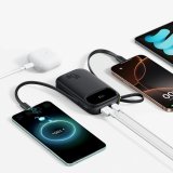 Baseus EnerFill FC31 Powerbank med digitalt display og 2 indbyggede USB-C-kabler 20000 mAh 45 W Sort #6