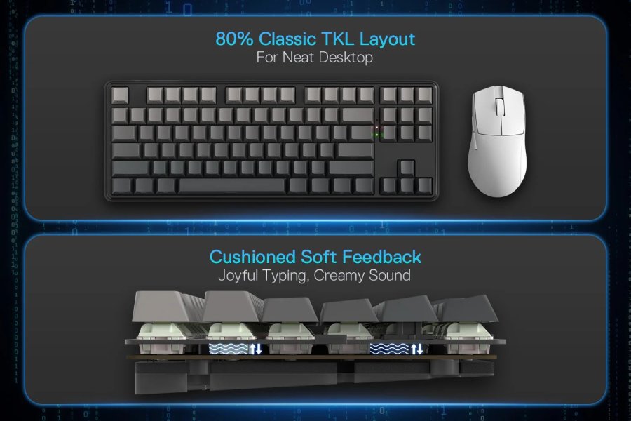 REDRAGON K707SP-RGB-PRO StarBlade tastatur USB + RF Wireless + Bluetooth Sort #5