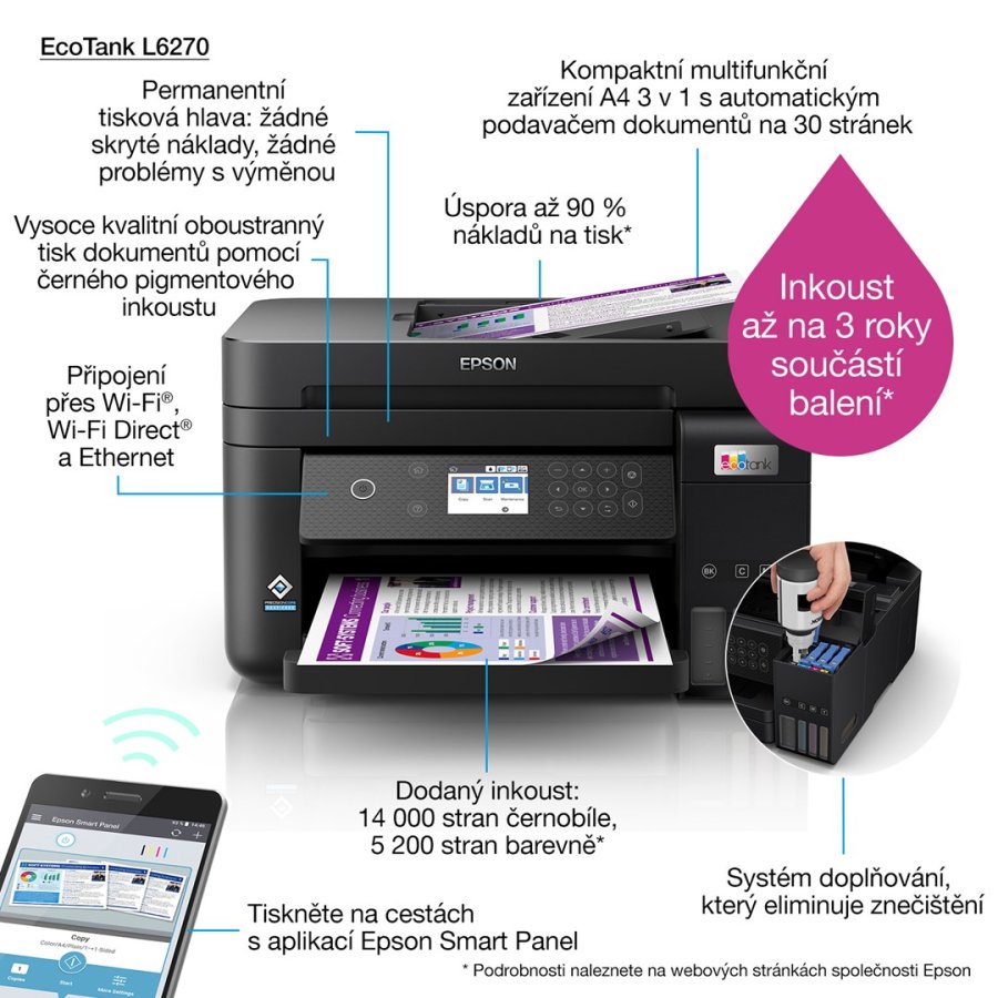 Epson L6270 Inkjet A4 4800 x 1200 dpi 33 sider pr. minut Wi-Fi #24