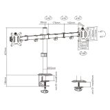 Gembird MA-D2-01 skrmbeslag og -stativer 81,3 cm (32