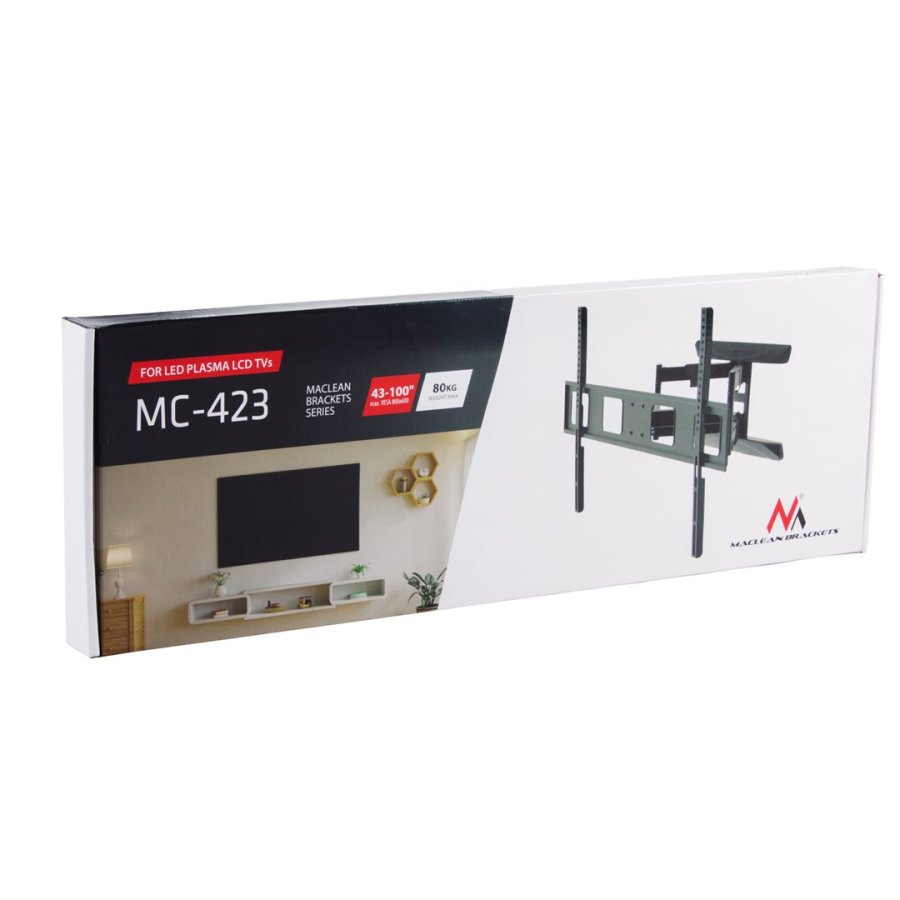 Maclean MC-423 TV Mount Full Motion Wall TV Bracket 43