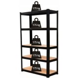 Topeshop REGA P9030 CZARNY lagerhylde til havevrktj Fritstende Galvaniseret stl, MDF #10