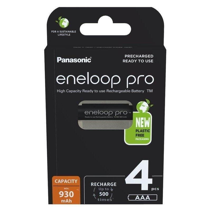 Genopladelige batterier PANASONIC ENELOOP PRO AAA 930 mAh 4 szt (BK-4HCDE/4CP) #1
