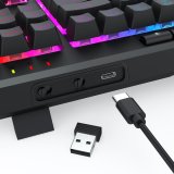 REDRAGON K516RGB-PRO SHIVA PRO 87 tastatur USB + RF Wireless + Bluetooth Sort #8