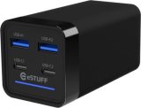 eSTUFF ES635200 oplader til mobil enhed Laptop Sort Vekselstr�m Hurtig opladning Indend�rs #1