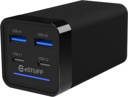 eSTUFF ES635200 oplader til mobil enhed Laptop Sort Vekselstr�m Hurtig opladning Indend�rs #1