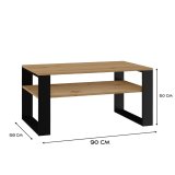 Topeshop MODERN 1P ART CZ kaffe-, side- & endebord Kaffebord Rektangulr form 2 ben #4
