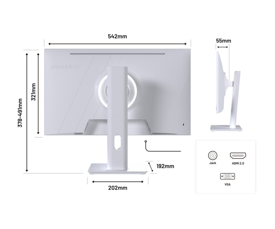 JAPANNEXT JN-I238FHD120F-HSP-W computersk�rm 60,5 cm (23.8