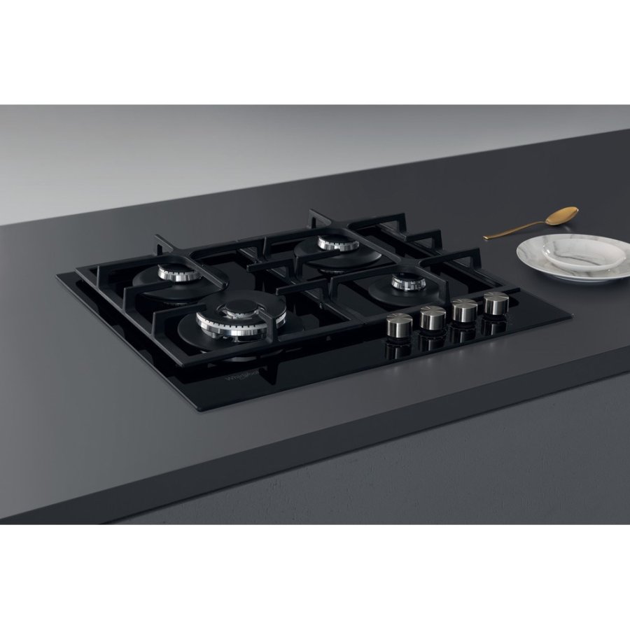 Whirlpool AKTL 629/NB1 kogeplade Sort Indbygget 59 cm Gaskomfur 4 zone(s) #5
