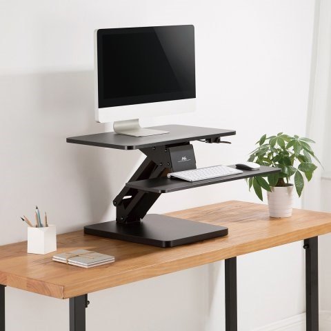 Skrivebordsstativ til tastatur og skrm eller brbar computer MACLEAN MC-882 til stende/siddende arbejde Sort #8