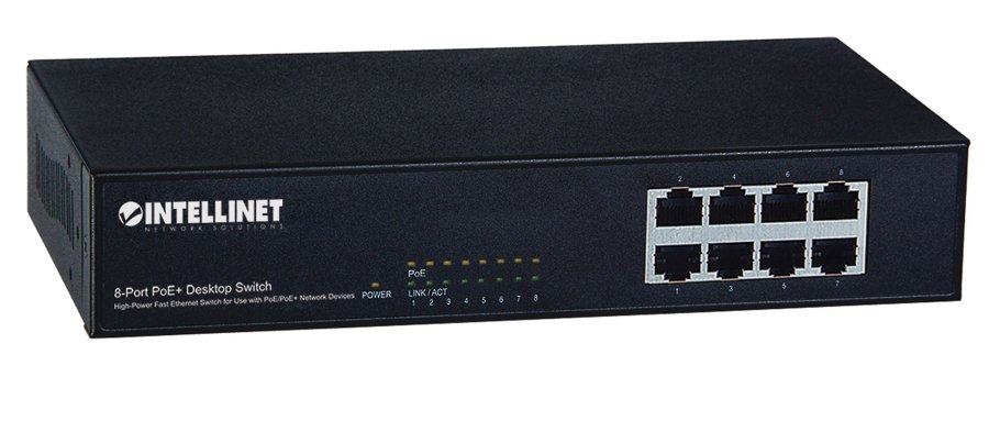 Intellinet 560764 netvrksswitch Fast Ethernet (10/100) Strm over Ethernet (PoE) Sort #3