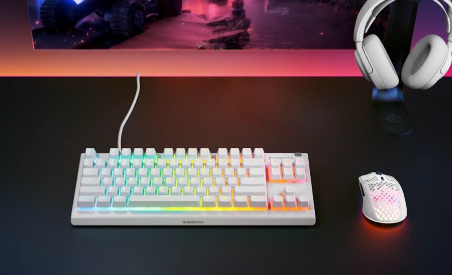Steelseries APEX PRO TKL GEN 3 tastatur Spil USB US engelsk Hvid #7