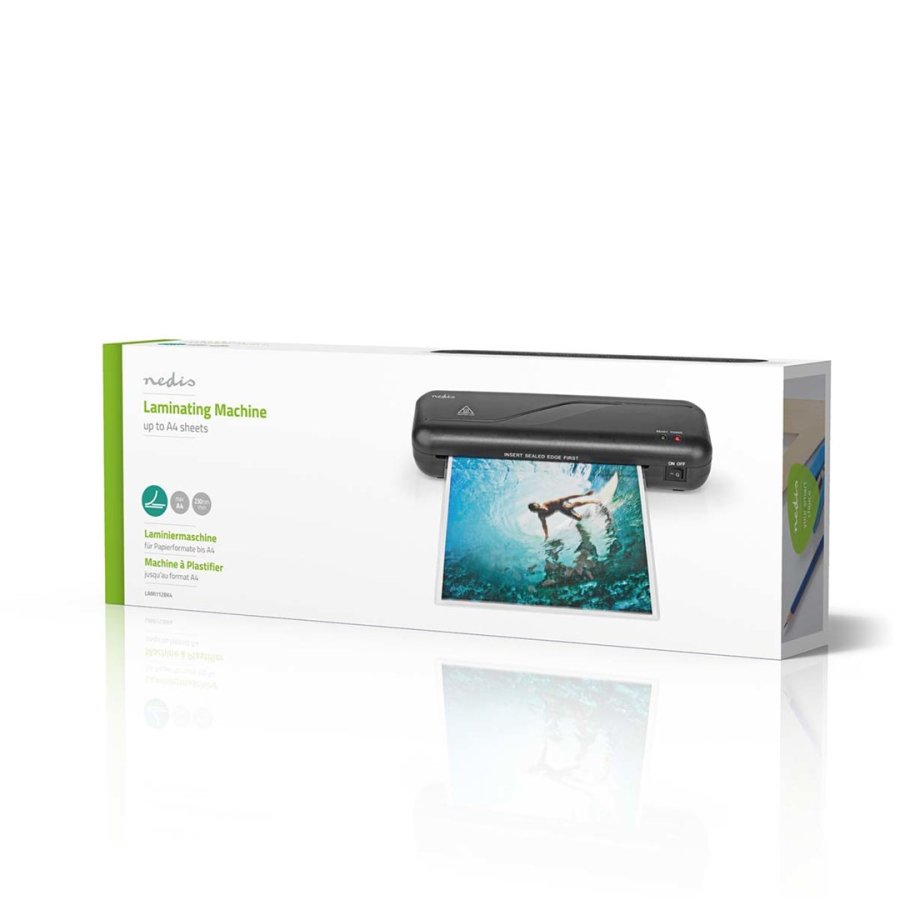 Nedis LAMI112BK4 lamineringsmaskine Varm laminator 230 mm/min Sort #14