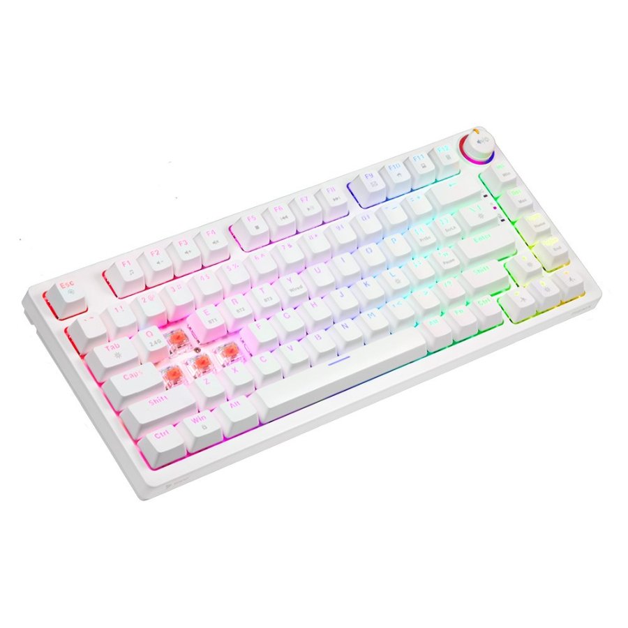 SAVIO PHENIX WHITE Trdlst mekanisk tastatur, Gateron Red Pro, ABS #7
