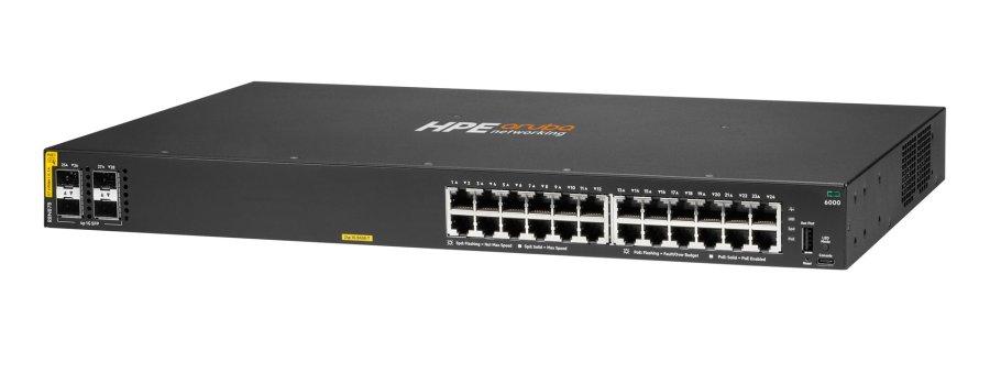 HPE Aruba Networking CX 6000 24p 10M/100M/1G Class4 PoE 4p SFP 1G 370W Switch #3