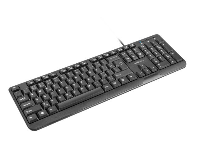 NATEC TASTATUR TROUT SLIM USB, CZ/SK-LAYOUT, SORT #2