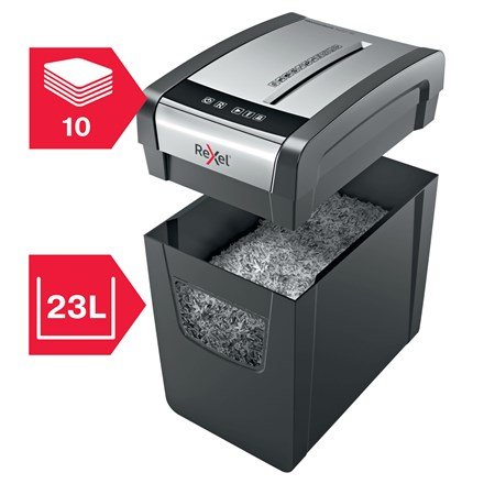 Rexel Momentum X410-SL papirmakulator Krydsmakulering Sort, Gr #6
