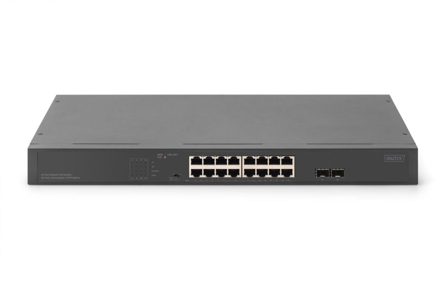 Digitus DN-95347-2 netv�rksswitch Ikke administreret Gigabit Ethernet (10/100/1000) Str�m over Ethernet (PoE) 1U Gr� #4