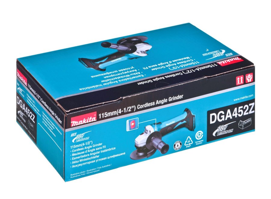 MAKITA DGA452Z vinkelsliber 115 mm 18 V Sort, Bl #2