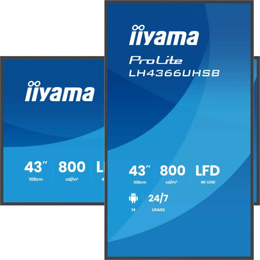 iiyama LH4366UHSB-B1AG skilte display Digital fladpaneldisplay 109,2 cm (43