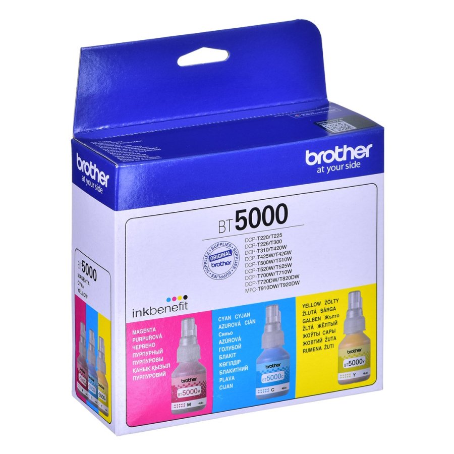Brother BT5000CLVAL blkpatron 3 stk Kompatibel Bl, Magenta, Gul #4