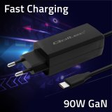 Qoltec 52420 90W GaN superhurtig oplader| 5-20V | 3-4,5A | USB-C 3.1 #3