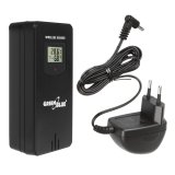 GreenBlue trdls vejrstation, farve, med DCF, mnefaser, barometer, kalender, strmforsyning, GB540N #11
