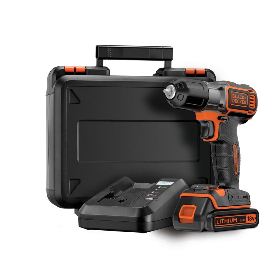 Black & Decker ASD18K-QW bor Nglefri Sort, Orange #1