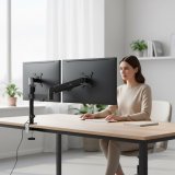 Maclean holder til 2 sk�rme, gasfjeder, 17�-32�, 2-10 kg, sort, MC-136 #13