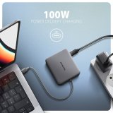 Axagon N HMC-5HL USB 5Gbps hub 2x USB-A HDMI 4k/60Hz RJ-45 GLAN PD 100W kabel USB-C Ledningsfrt USB 3.2 Gen 1 (3.1 Gen 1) Type-C Slv #5