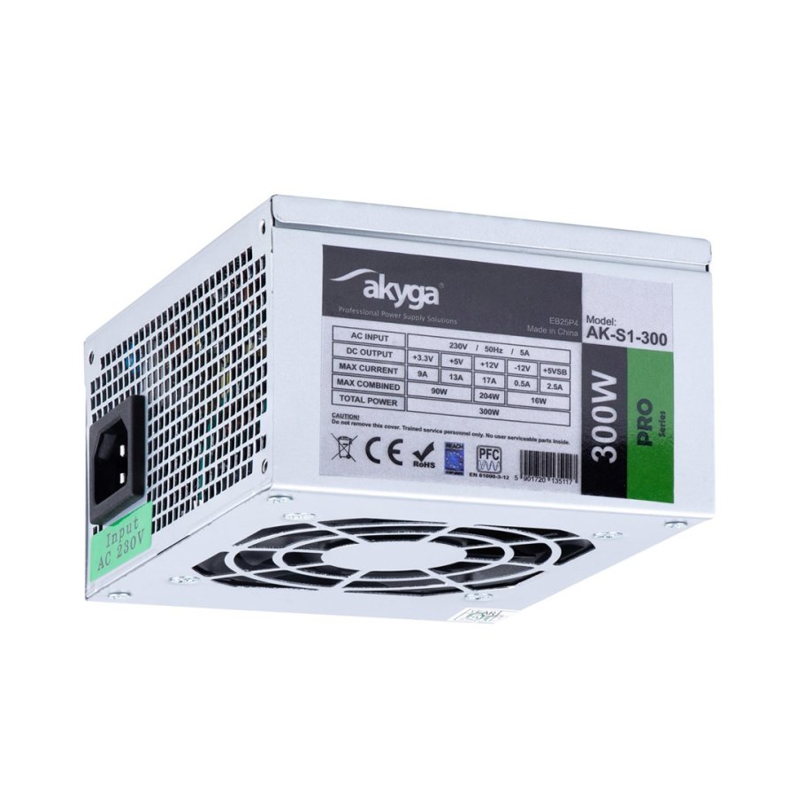 Akyga AK-S1-300 enhed til str�mforsyning 300 W 20+4 pin ATX SFX S�lv #1