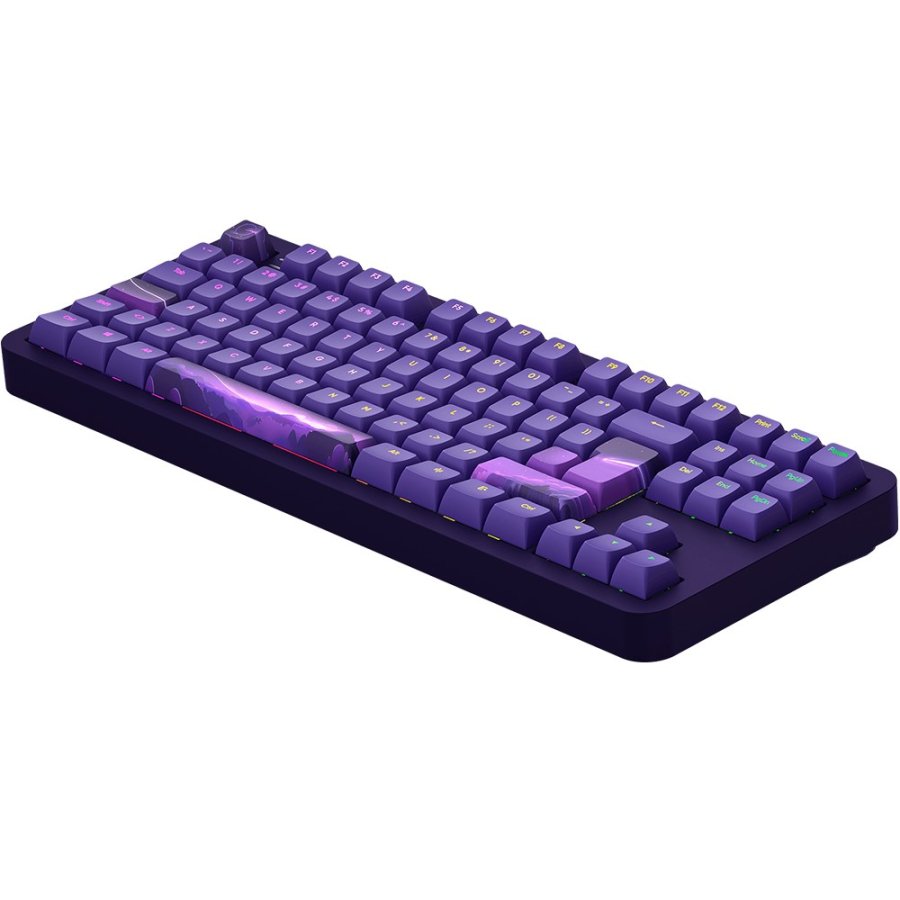 Dark Project ALU87B Celestial, G3MS Voidstone Switch, UK/DE/AT/ES/IT/FI/NO/SE/DK tastatur Spil USB QWERTZ Dansk, Engelsk, Tysk, Italiensk, Nordisk, Norsk, Spansk, Svensk, UK engelsk Lilla #6