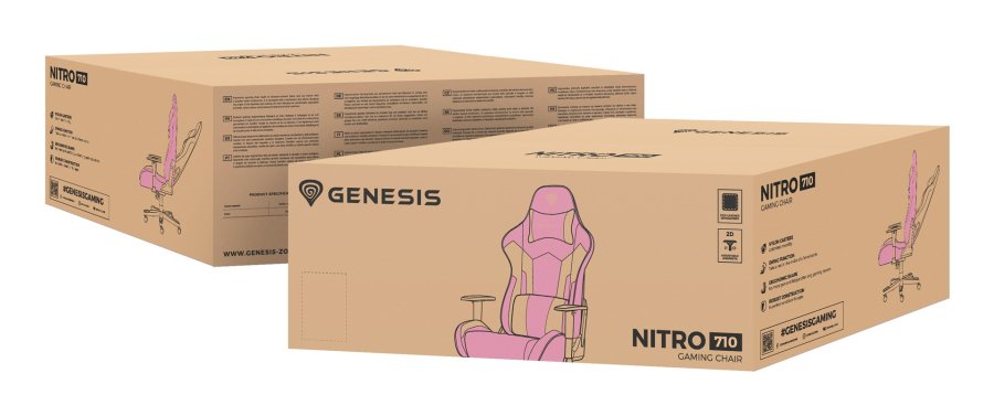 GENESIS Nitro 710 PC gamingstol Luftfyldt s�de Hvid #13