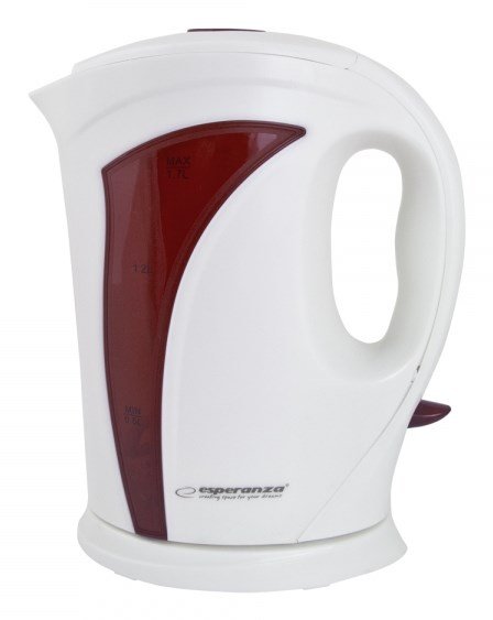 Esperanza EKK018R elkedel 1,7 L 2200 W Rd, Hvid #3
