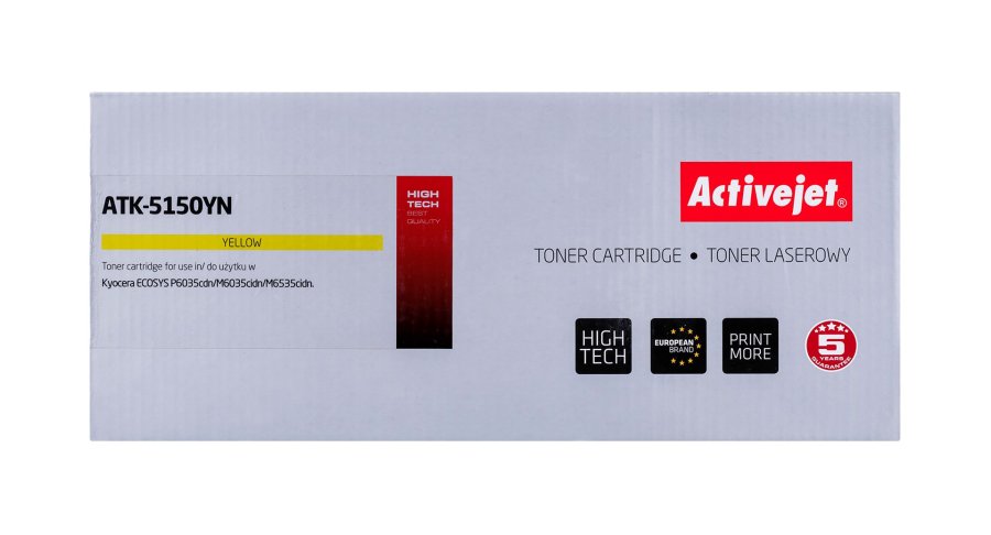 Activejet Tonerpatron ATK-5150YN (Kyocera erstatning TK-5150Y; Supreme; 10.000 sider; gul) #1