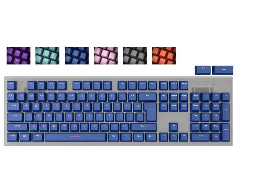 KEYCAPS GENESIS LEAD 300 NAVY BLUE DOUBLE SHOT #6