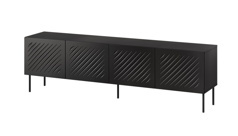Cama RTV-skab SIENA 200x40x60 mat sort #1