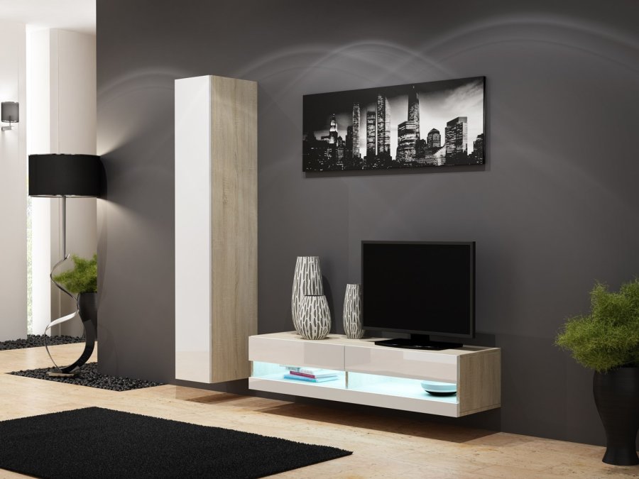 Cama RTVVIGO140N SO/B TV stativ & underholdningscenter 2 hylder #2