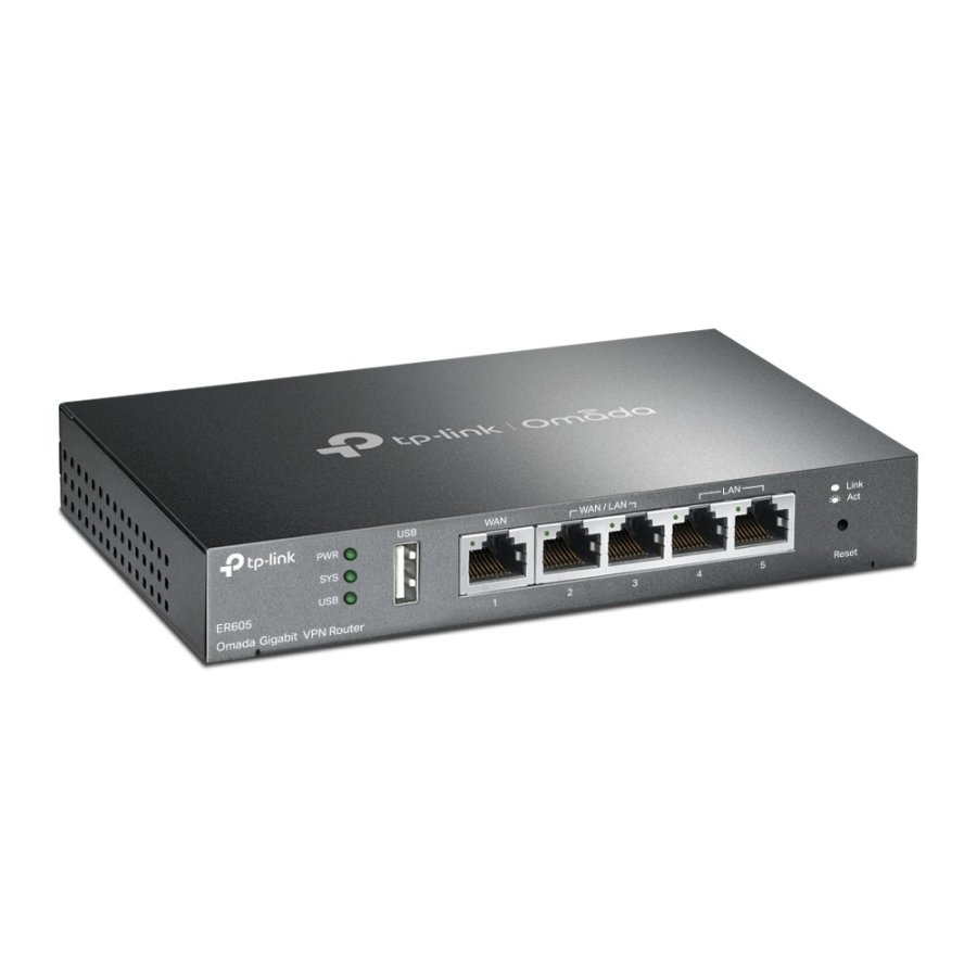 TP-Link Omada ER605 kabelforbundet router Gigabit Ethernet Sort #3
