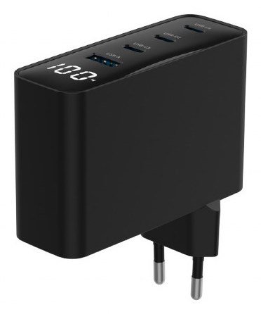 Gembird TA-UC-PDQC100LCD-01-BK oplader til mobil enhed Laptop, Smartphone Sort Vekselstrm Hurtig opladning Indendrs #3
