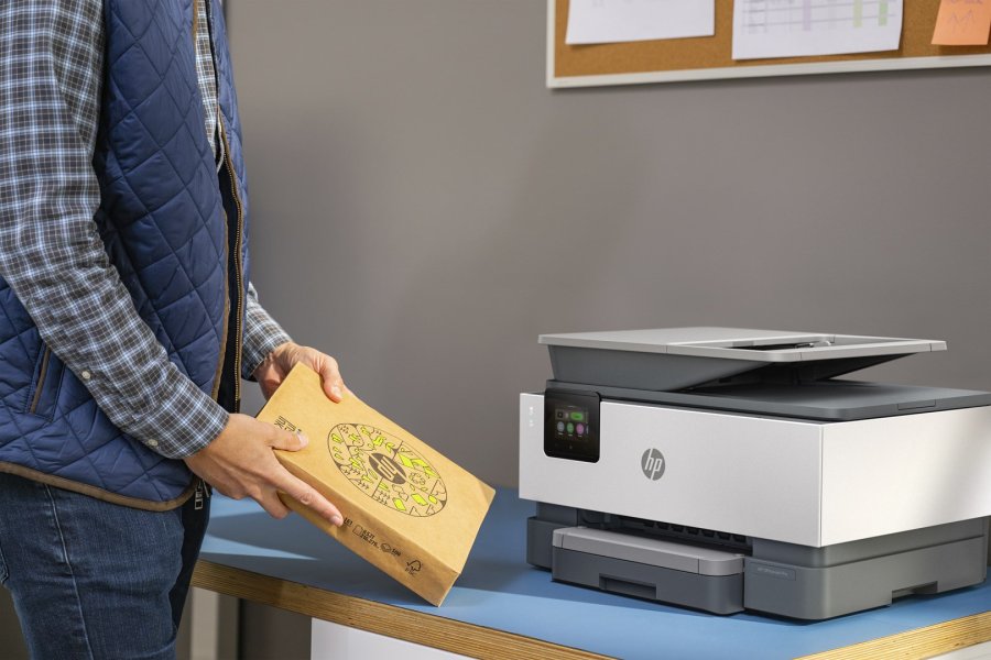 HP OfficeJet Pro 9120b Trdlst All-in-One Farve Printer, Tosidet print; Kopimaskine, scanner #12