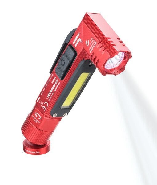 TROIKA ECO KNICKLICHT R�d H�ndlommelygte + pandeb�nd med lommelygte COB LED #2